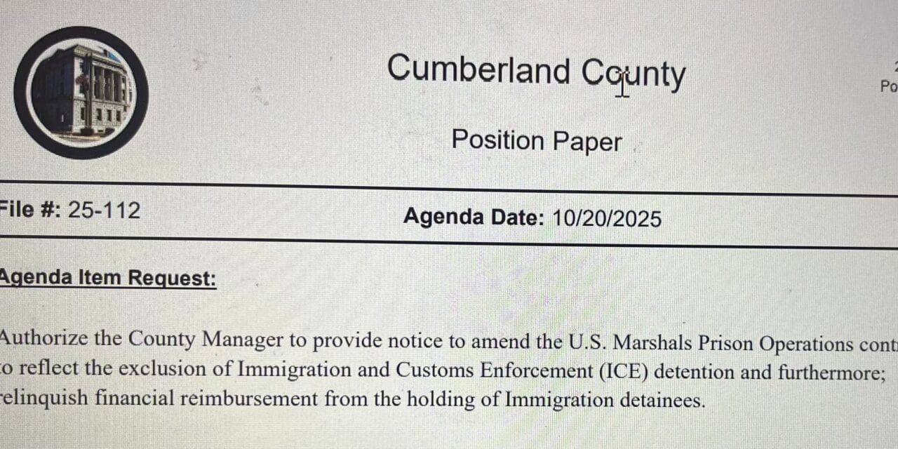 Cumberland County jail should cut its contract with ICE